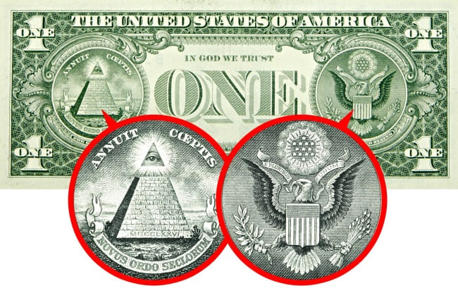 Один доллар: связь с масонами и иллюминатамиОдин доллар: связь с масонами и иллюминатами