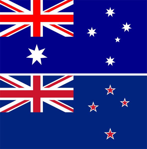 Флаги Австралии и Новой Зеландии